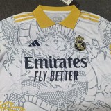 2025-26 RMA Yellow White Polo Short Sleeve (龙)