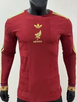 2025-26 Mexico Gold Cup Red Long Sleeve Player Version Soccer Jersey (长袖球员)