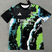 2025-26 RMA Black Green Special Edition Fans Training Shirts