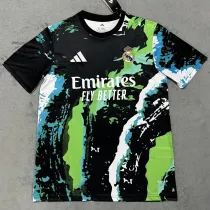2025-26 RMA Black Green Special Edition Fans Training Shirts
