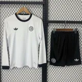 2025-26 Germany 125th Anniversary White Long Sleeve Kids Soccer Jersey (长袖)