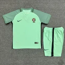 2016 Portugal Away Kids Retro Soccer Jersey