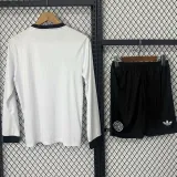 2025-26 Germany 125th Anniversary White Long Sleeve Kids Soccer Jersey (长袖)