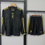 2025-26 Mexico Gold Cup Black Long Sleeve Kids Soccer Jersey (长袖)