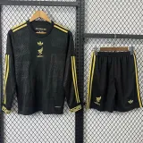 2025-26 Mexico Gold Cup Black Long Sleeve Kids Soccer Jersey (长袖)