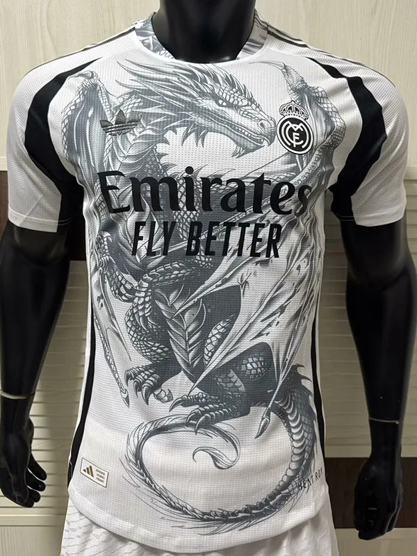 2025-26 RMA White Special Edition Player Version Soccer Jersey (三叶草龙)