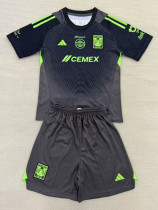 2025-26 Tigres UANL Black GoalKeeper Kids Soccer Jersey