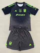2025-26 Tigres UANL Black GoalKeeper Kids Soccer Jersey