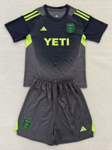 2025-26 Austin FC Black GoalKeeper Kids Soccer Jersey