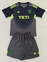 2025-26 Austin FC Black GoalKeeper Kids Soccer Jersey