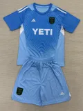 2025-26 Austin FC Blue GoalKeeper Kids Soccer Jersey