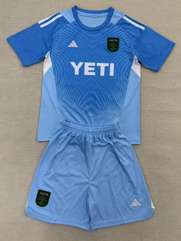 2025-26 Austin FC Blue GoalKeeper Kids Soccer Jersey