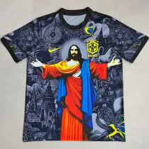 2025-26 Brazil Black Red Special Edition Fans Soccer Jersey