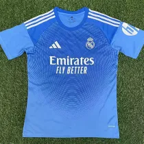 2025-26 RMA Blue GoalKeeper Fans Soccer Jersey