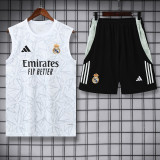 2025-26 RMA White Tank top and shorts suit