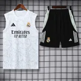 2025-26 RMA White Tank top and shorts suit