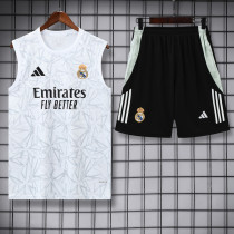 2025-26 RMA White Tank top and shorts suit
