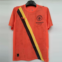 2025-26 Man City Orange 1:1 Fans Soccer Jersey