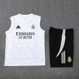 2025-26 RMA White Tank top and shorts suit