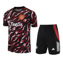 2025-26 Man Utd Black red Training Short Suit