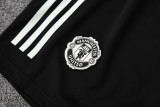 2025-26 Man Utd Black red Tank top and shorts suit