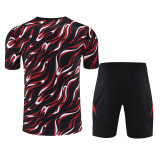 2025-26 Man Utd Black red Training Short Suit