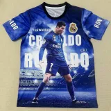 2025-26 RMA RONALDO #7 Blue Special Edition Fans Soccer Jersey