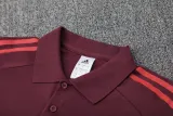 2025-26 Bayern Brown Red Polo Tracksuit