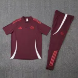 2025-26 Bayern Brown Red Polo Tracksuit