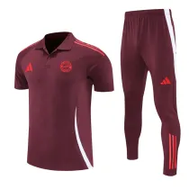 2025-26 Bayern Brown Red Polo Tracksuit