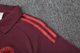 2025-26 Bayern Brown Red Polo Tracksuit