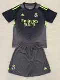 2025-26 RMA Black GoalKeeper Kids Soccer Jersey