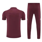 2025-26 Bayern Brown Red Polo Tracksuit