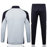 2025-26 JUV Grey Black Jacket Tracksuit #A879