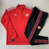 2025-26 Man Utd Red Half Pull Tracksuit #B2511(半拉链)