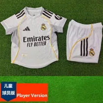 2025-26 RMA Home Kids Player Version Soccer Jersey (球员童装)