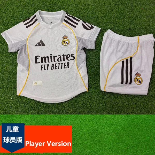 2025-26 RMA Home Kids Player Version Soccer Jersey (球员童装)
