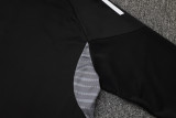 2025-26 RMA Black Half Pull Tracksuit #B2501(半拉链)