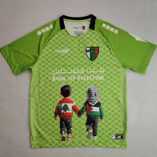 2025-26 Deportivo Palestino Fluorescent Green Special Edition Fans Soccer Jersey
