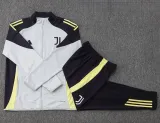 2025-26 JUV Grey Black Jacket Tracksuit #A879