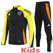 2025-26 Atletico Mineiro Black Kids Half Pull Tracksuit (童装)(半拉链)