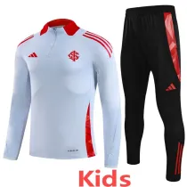 2025-26 Internacional Grey Kids Half Pull Tracksuit (童装)(半拉链)