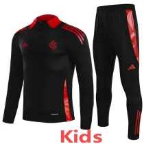 2025-26 Internacional Black Kids Half Pull Tracksuit (童装)(半拉链)