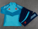 2025-26 Flamengo Blue Kids Half Pull Tracksuit (童装)(半拉链)