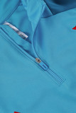 2025-26 Flamengo Blue Kids Half Pull Tracksuit (童装)(半拉链)