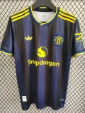 2025-26 Man Utd Black Blue Fans Soccer Jersey