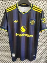 2025-26 Man Utd Black Blue Fans Soccer Jersey