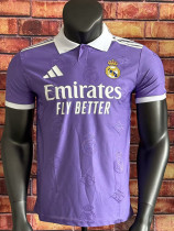 2025-26 RMA Purple Special Edition Player Version Training Shirts *翻领