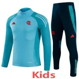 2025-26 Flamengo Blue Kids Half Pull Tracksuit (童装)(半拉链)