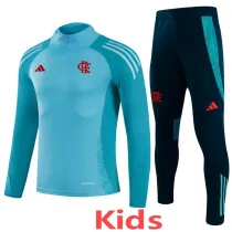 2025-26 Flamengo Blue Kids Half Pull Tracksuit (童装)(半拉链)
